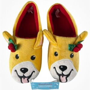 The Christmas Shoppe Holly Corgi Slippers Small/Medium Ages 14+ New